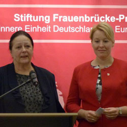 Karin Schubert und Franziska Giffey